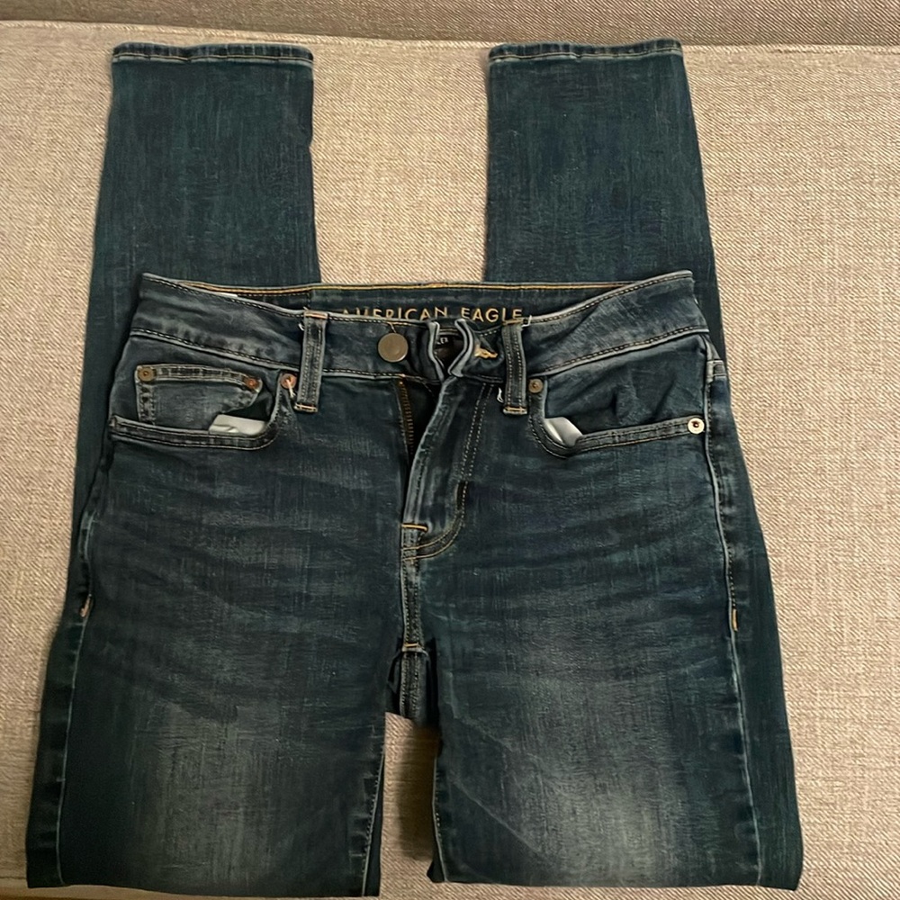 Boys American Eagle Skinny Flex Jeans